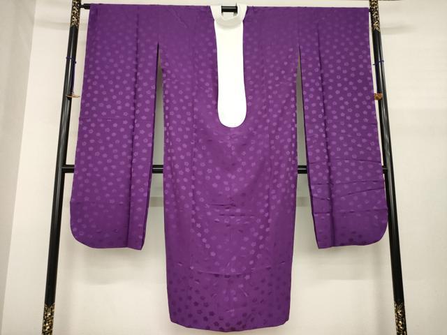 平和屋着物●振袖用長襦袢　舞梅地紋　桑の実色　正絹　逸品　AABJ1483ck