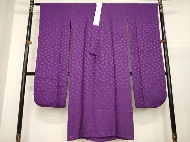 平和屋着物●振袖用長襦袢　舞梅地紋　桑の実色　正絹　逸品　AABJ1483ck