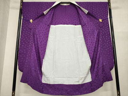 平和屋着物●振袖用長襦袢　舞梅地紋　桑の実色　正絹　逸品　AABJ1483ck