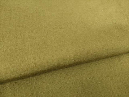 平和屋着物●結城紬　色無地　国防色　正絹　逸品　AABJ1486ck