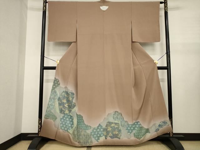 平和屋着物●豪華色留袖　道長花文　金彩　正絹　逸品　AABJ1487ck