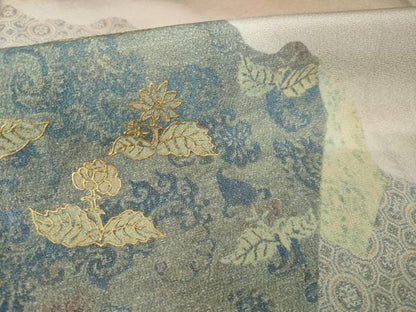 平和屋着物●豪華色留袖　道長花文　金彩　正絹　逸品　AABJ1487ck