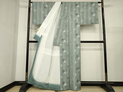 平和屋着物●本場大島紬　総絣　流水雪輪重ね文　正絹　逸品　AABJ1489ck