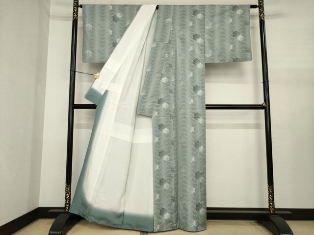 平和屋着物●本場大島紬　総絣　流水雪輪重ね文　正絹　逸品　AABJ1489ck