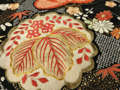 平和屋着物●豪華振袖　駒刺繍　絞り　桐　松竹梅　正絹　逸品　AABJ1491ck