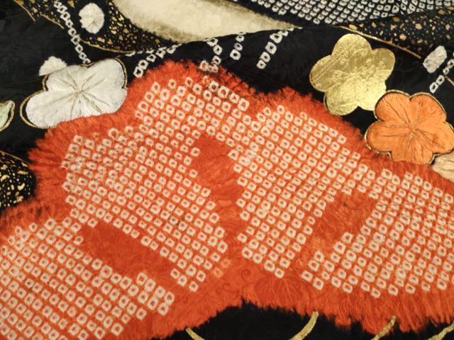 平和屋着物●豪華振袖　駒刺繍　絞り　桐　松竹梅　正絹　逸品　AABJ1491ck
