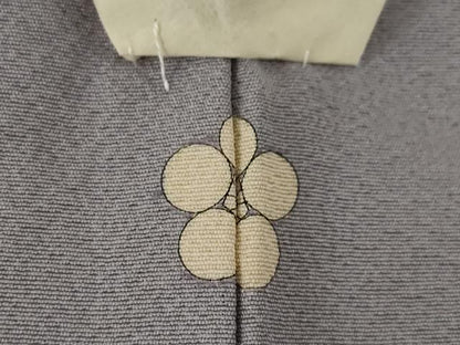 平和屋着物●上質な色無地　作家物　葡萄鼠色　反端付き　正絹　逸品　未使用　AABJ1493ck