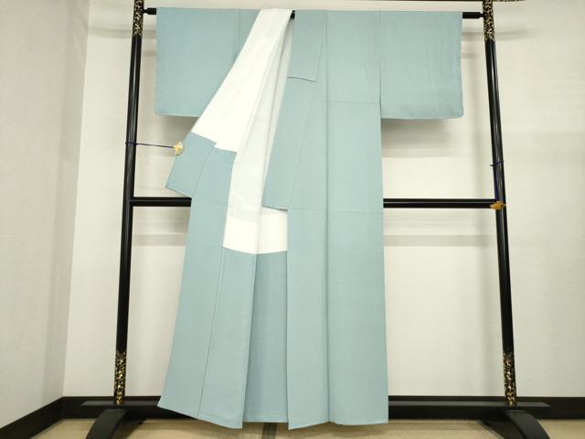 平和屋着物●上質な色無地　豆がら茶色　正絹　逸品　AABJ1498ck