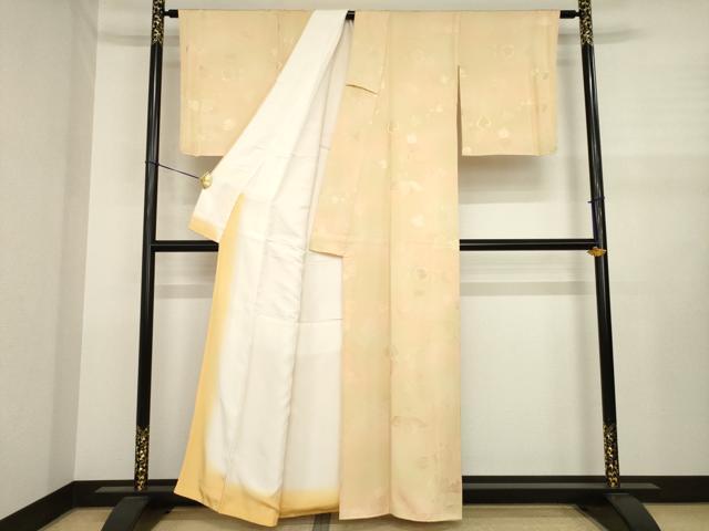 平和屋着物●上質な小紋　蔦草地紋　暈し染め　正絹　逸品　AABJ1499ck