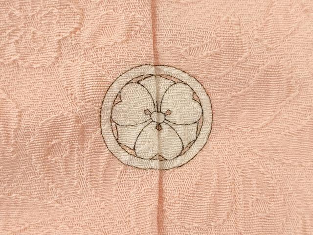 平和屋着物●上質な色無地　辻が花地紋　一斤染色　正絹　逸品　AABJ1509ck