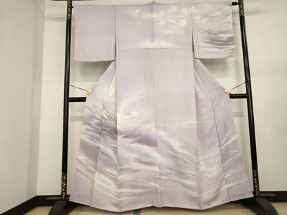 平和屋着物●訪問着　作家物　雲重ね文　暈し染め　正絹　逸品　未使用　AABJ1511ck