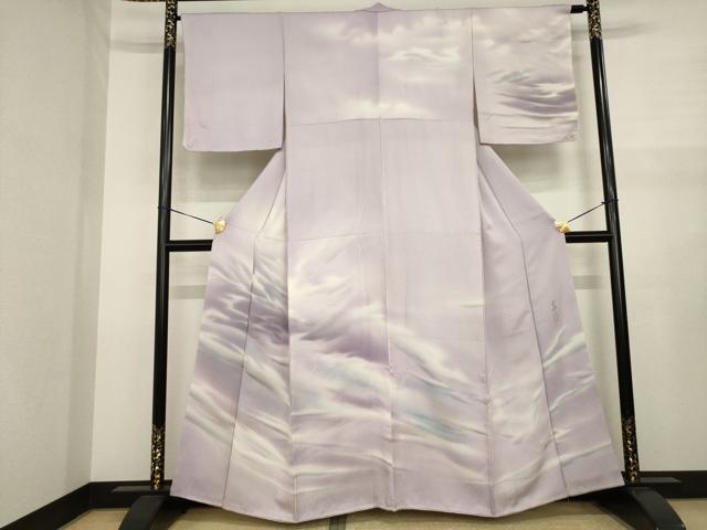 平和屋着物●訪問着　作家物　雲重ね文　暈し染め　正絹　逸品　未使用　AABJ1511ck