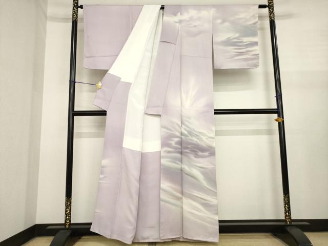 平和屋着物●訪問着　作家物　雲重ね文　暈し染め　正絹　逸品　未使用　AABJ1511ck