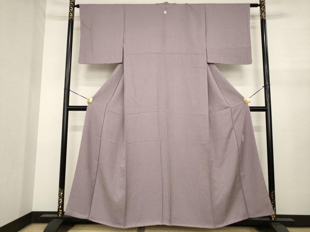 平和屋着物●上質な色無地　作家物　鳩羽鼠色　正絹　逸品　未使用　AABJ1515ck