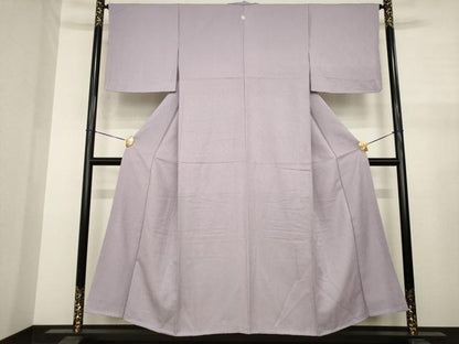 平和屋着物●上質な色無地　鳩羽鼠色　正絹　逸品　未使用　AABJ1517ck