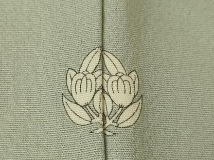 平和屋着物●本加賀友禅作家　南克治　訪問着　枝花文　正絹　逸品　AABJ1520ck