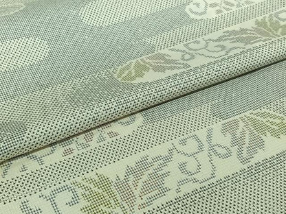 平和屋着物▽本場大島紬　単衣　9マルキ　霞花文　正絹　逸品　AABJ1531jh