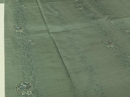 平和屋着物▽本場大島紬　単衣　7マルキ　花丸文　正絹　逸品　AABJ1532jh