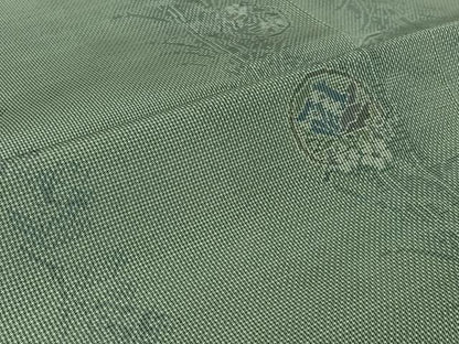 平和屋着物▽本場大島紬　単衣　7マルキ　花丸文　正絹　逸品　AABJ1532jh