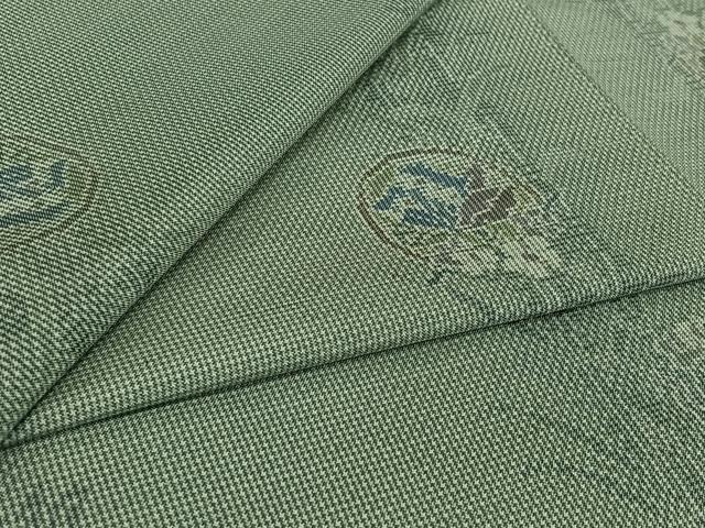 平和屋着物▽本場大島紬　単衣　7マルキ　花丸文　正絹　逸品　AABJ1532jh
