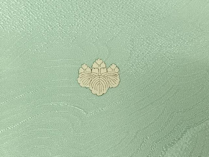 平和屋着物▽訪問着　単衣　作家物　刺繍　花鳥文　カワセミ　金銀糸　正絹　逸品　AABJ1534jh