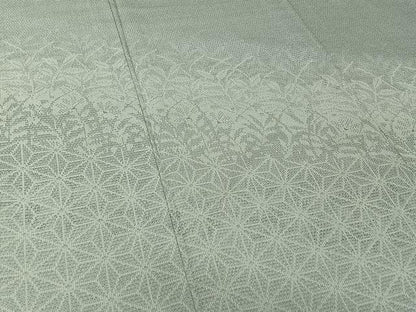 平和屋着物▽本塩沢　訪問着　単衣　110亀甲　麻の葉文様　正絹　逸品　AABJ1536jh