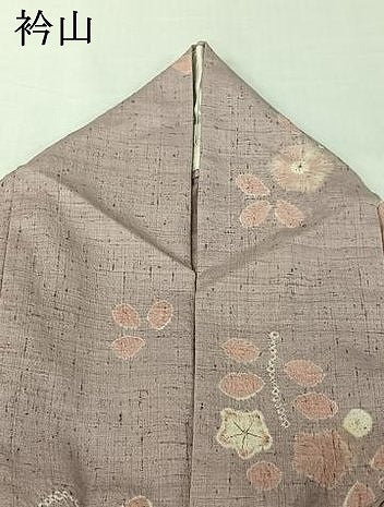 平和屋着物▽上質な紬　単衣　絞り　辻が花　正絹　逸品　AABJ1546jh