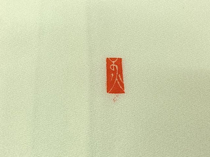 平和屋着物▽訪問着　単衣　作家物　草花文　正絹　逸品　AABJ1554jh