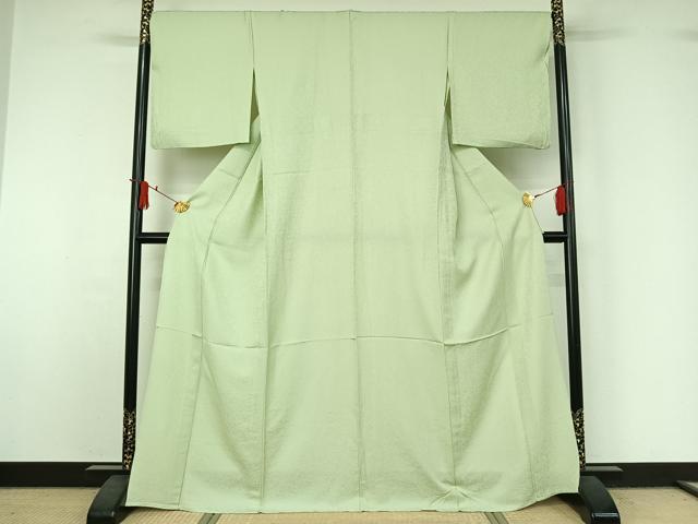 平和屋着物▽上質な色無地　単衣　夏虫色　正絹　逸品　AABJ1556jh