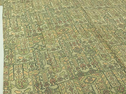 平和屋着物▽上質な小紋　単衣　草花文　正絹　逸品　AABJ1570jh