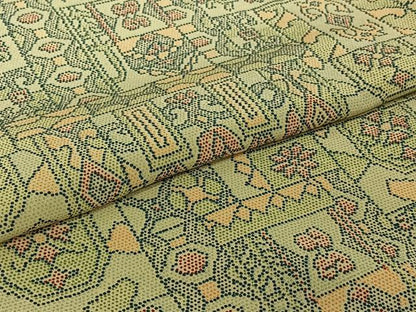 平和屋着物▽上質な小紋　単衣　草花文　正絹　逸品　AABJ1570jh