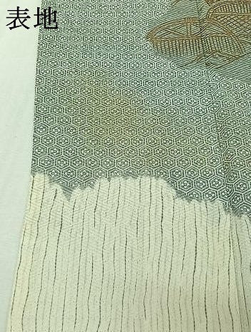 平和屋着物▽訪問着　単衣　杢目絞り　刺繍　草花文　金彩　正絹　逸品　AABJ1574jh