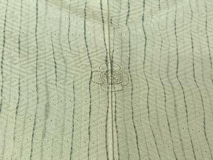平和屋着物▽訪問着　単衣　杢目絞り　刺繍　草花文　金彩　正絹　逸品　AABJ1574jh