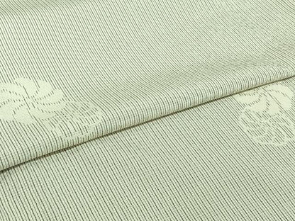 平和屋着物▽本塩沢　単衣　舞花文　正絹　逸品　AABJ1580jh