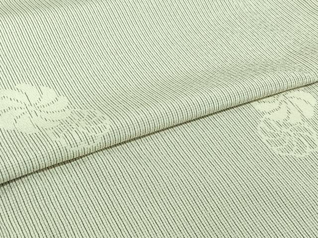 平和屋着物▽本塩沢　単衣　舞花文　正絹　逸品　AABJ1580jh