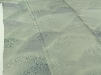 平和屋着物▽染色作家　斉藤三才　小紋　単衣　風景文　暈し染め　正絹　逸品　AABJ1583jh