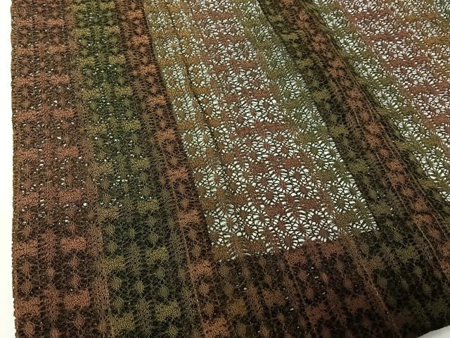 平和屋着物▽道行コート　スリーシーズン　春夏秋　塵除け　リボン織　幾何学文様　正絹　逸品　AABJ1588jh