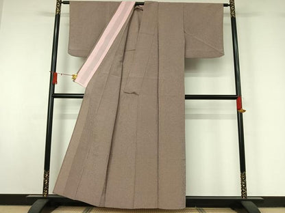 平和屋着物▽小紋　単衣　格子　AABJ1590jh
