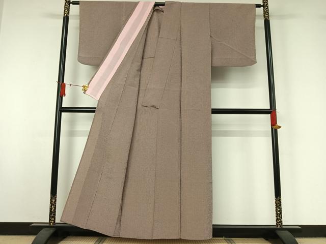 平和屋着物▽小紋　単衣　格子　AABJ1590jh