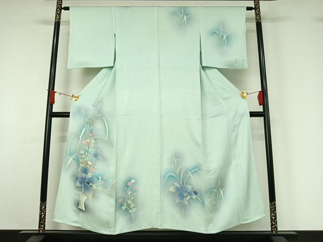 平和屋着物▽訪問着　単衣　飾花文　暈し染め　金彩　正絹　逸品　AABJ1593jh