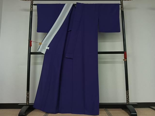 平和屋着物▽色無地　単衣　紅桔梗色　洗える着物　AABJ1594jh