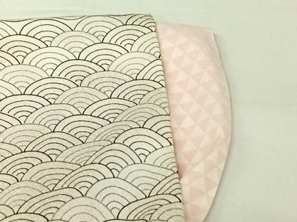 平和屋着物▽上質な小紋　単衣　青海波　正絹　逸品　AABJ1604jh