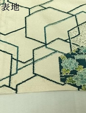 平和屋着物▽上質な紬　単衣　亀甲花文　正絹　逸品　AABJ1606jh