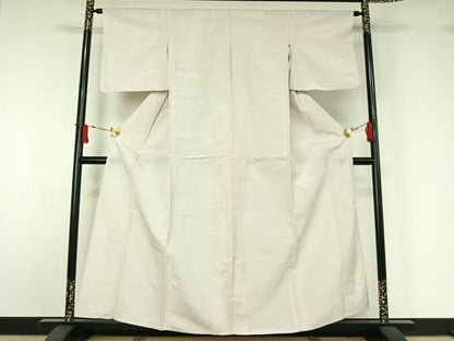 平和屋着物▽本塩沢　単衣　蚊絣　正絹　逸品　AABJ1607jh