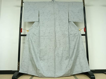 平和屋着物▽本場大島紬　単衣　7マルキ　花尽くし　正絹　逸品　AABJ1608jh