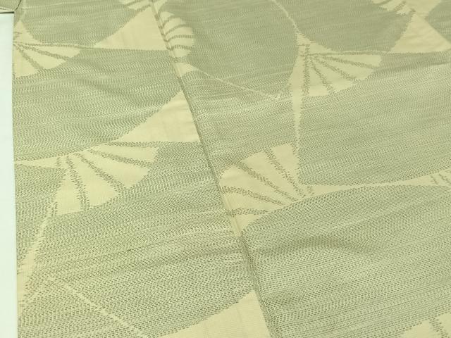 平和屋着物▽本場大島紬　単衣　舞扇文　正絹　逸品　AABJ1609jh