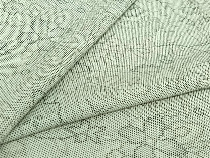平和屋着物▽上質な小紋　単衣　草花文　正絹　逸品　AABJ1617jh