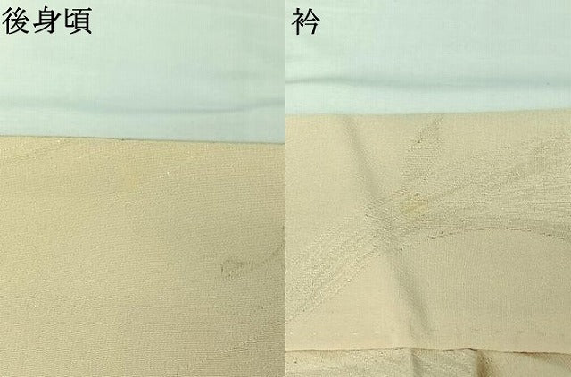 平和屋着物▽上質な小紋　単衣　寿光織　草花文　正絹　逸品　AABJ1625jh