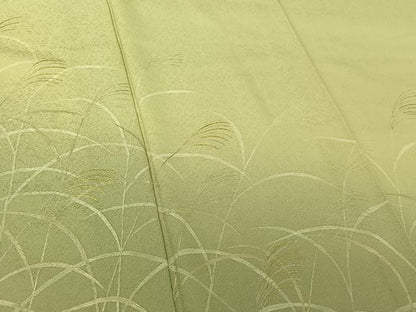 平和屋着物▽訪問着　単衣　刺繍　薄文　暈し染め　金糸　銀彩　正絹　逸品　AABJ1638jh