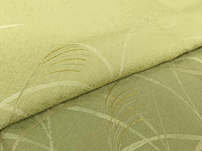 平和屋着物▽訪問着　単衣　刺繍　薄文　暈し染め　金糸　銀彩　正絹　逸品　AABJ1638jh